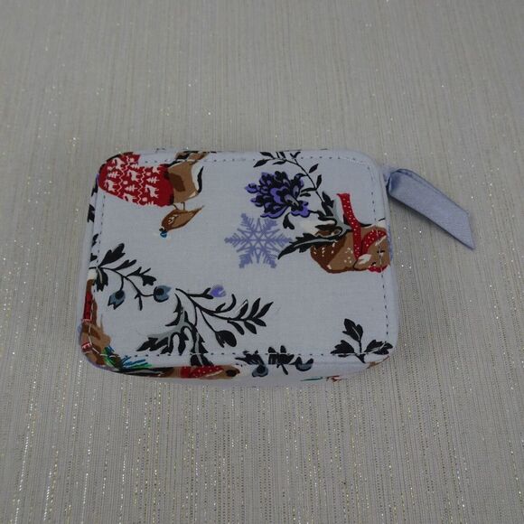 Vera Bradley Travel Pill Box Case Container Organizer Merry Mischief Snow Day - Picture 2 of 5